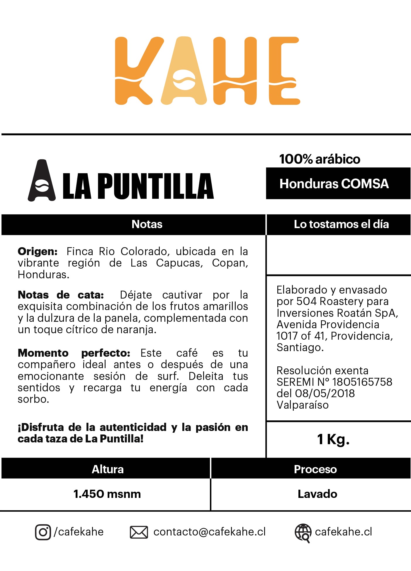 Café La Puntilla - 1 Kg - Honduras