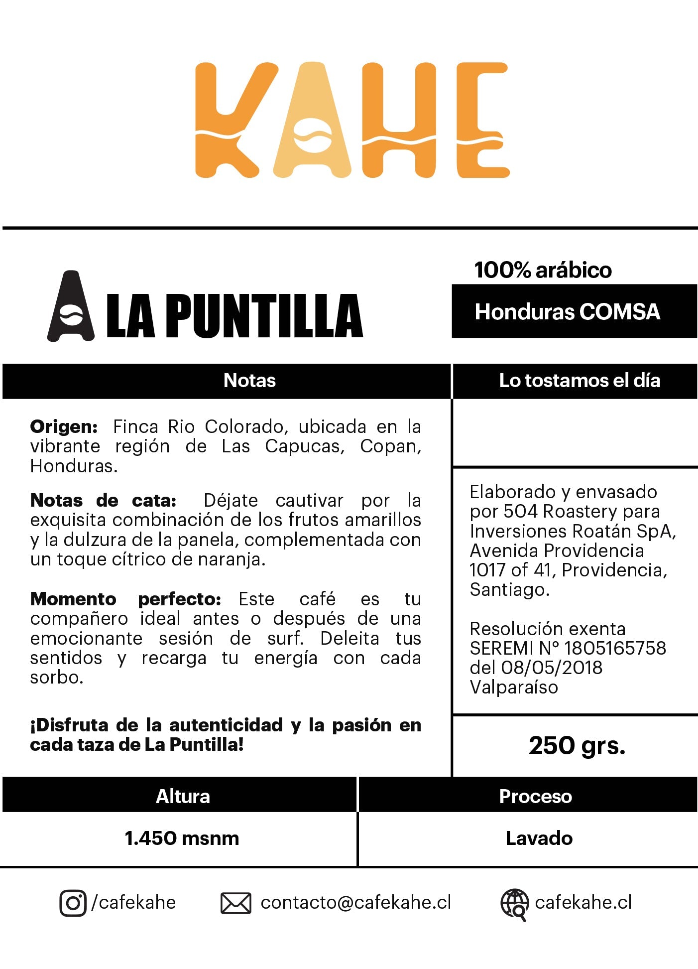 Café La Puntilla - 250 gr - Honduras