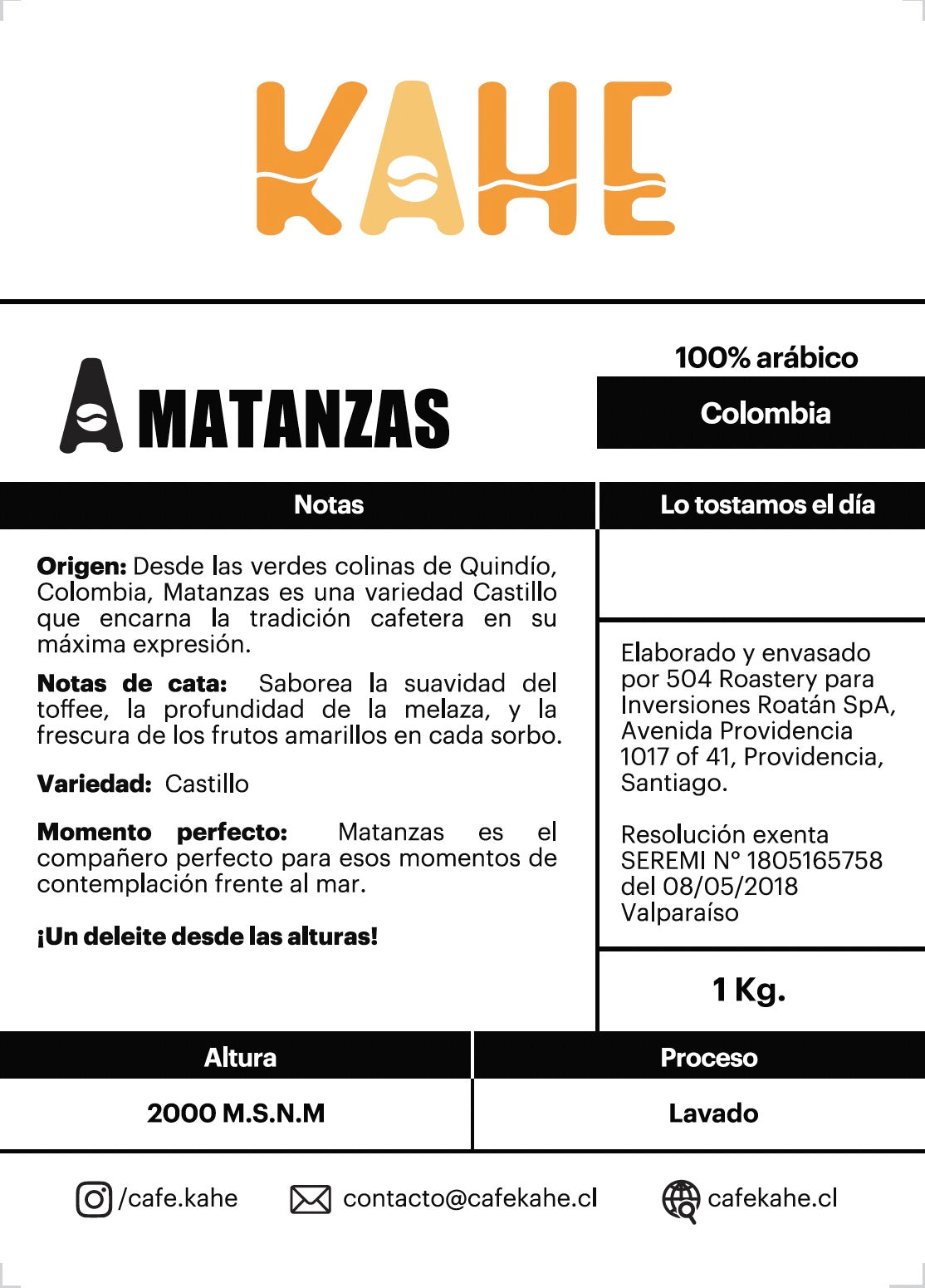 Café Matanzas - 1 Kg - Colombia